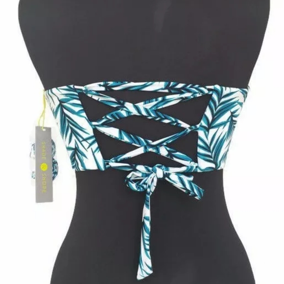 Shade & Shore Underwire Corset Bikini Palm Print - Picture 8 of 10